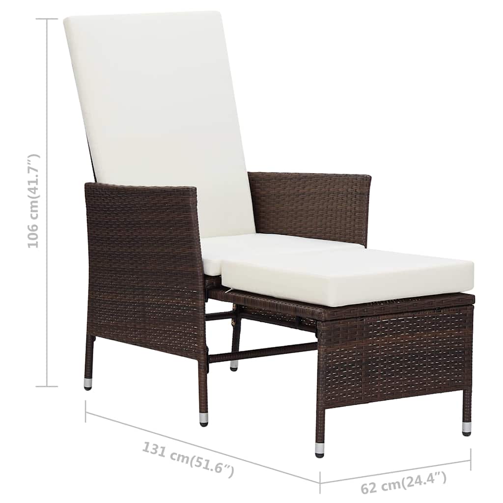 vidaXL 2-delige Loungeset met kussens poly rattan zwart