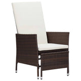 vidaXL 2-delige Loungeset met kussens poly rattan zwart