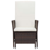 vidaXL 2-delige Loungeset met kussens poly rattan zwart