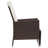 vidaXL 2-delige Loungeset met kussens poly rattan zwart