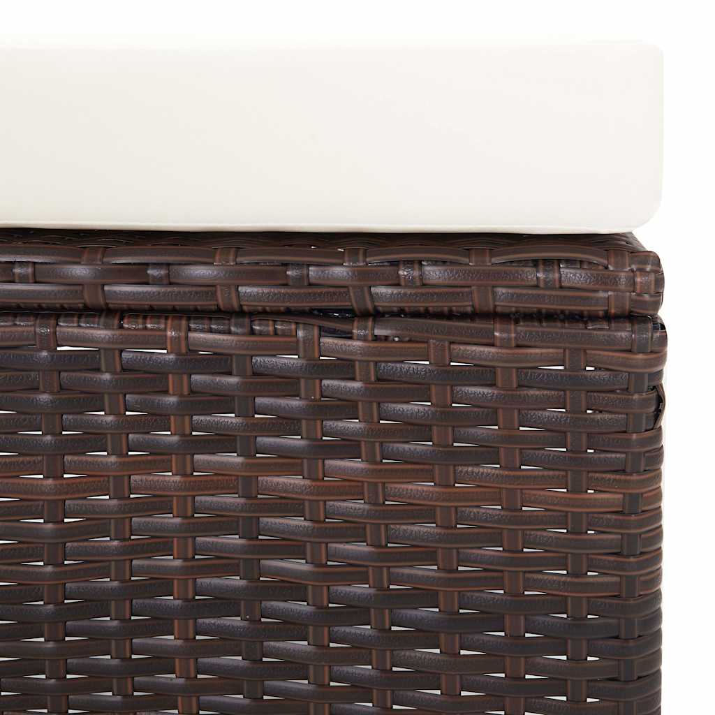 vidaXL 2-delige Loungeset met kussens poly rattan zwart