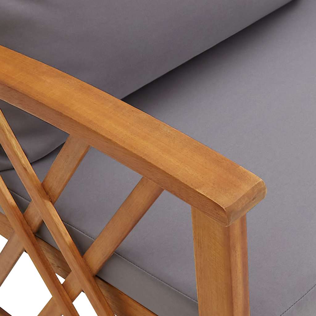 vidaXL 2-Piece Lounge Set with Cushions Solid Acacia Wood
