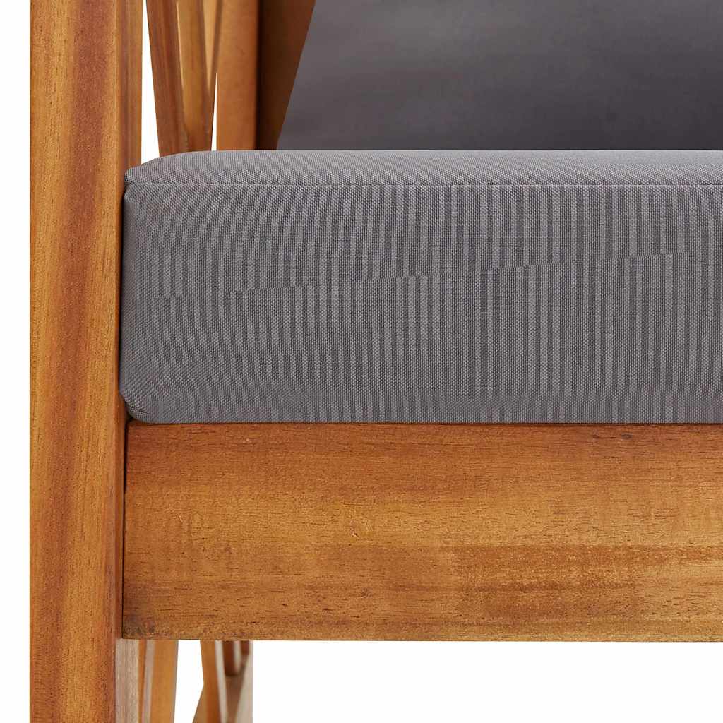 vidaXL 2-Piece Lounge Set with Cushions Solid Acacia Wood