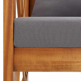 vidaXL 2-Piece Lounge Set with Cushions Solid Acacia Wood