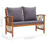 vidaXL 2-Piece Lounge Set with Cushions Solid Acacia Wood