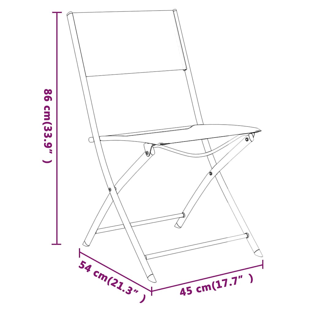 vidaXL 7-delige Tuinset grijs en zwart