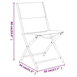 vidaXL 7-delige Tuinset grijs en zwart
