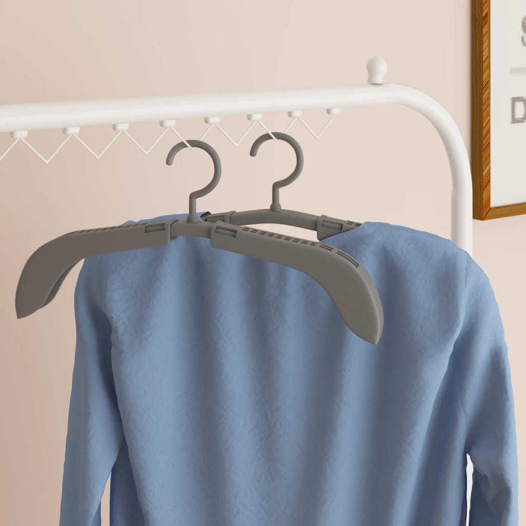 vidaXL Pinces à linge 4 pièces télescopiques 58-100 cm couleur argentée