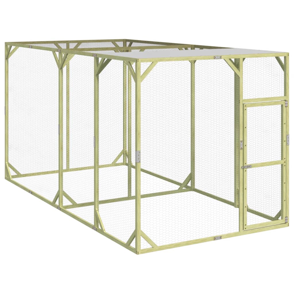 vidaXL Kippenhok 200x400x200 cm geïmpregneerd massief grenenhout