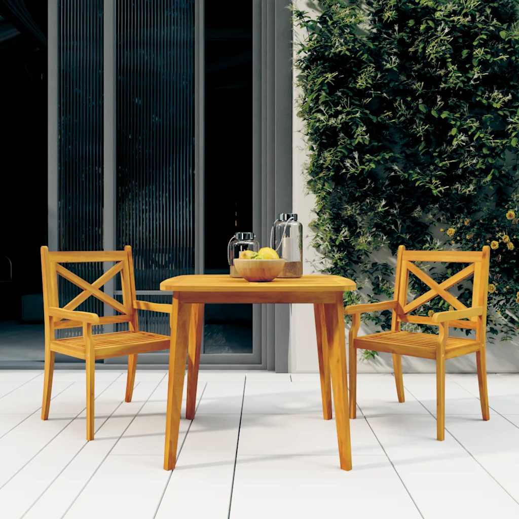 vidaXL Tuintafel 110x110x75 cm massief acaciahout