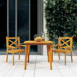 vidaXL Tuintafel 110x110x75 cm massief acaciahout