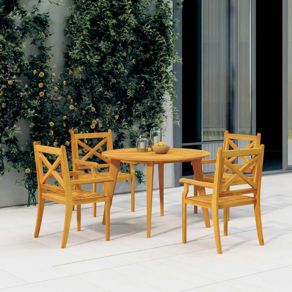 vidaXL Tuintafel 110x110x75 cm massief acaciahout