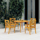 vidaXL Tuintafel 110x110x75 cm massief acaciahout