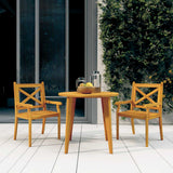 vidaXL Tuinstoelen 4 st massief acaciahout