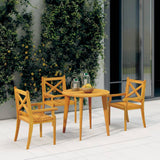 vidaXL Tuinstoelen 4 st massief acaciahout