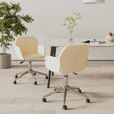 vidaXL Swivel Dining Chairs 2 pcs Fabric Light Grey