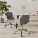 vidaXL Swivel Dining Chairs 2 pcs Fabric Light Grey