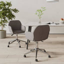 vidaXL Swivel Dining Chairs 2 pcs Fabric Light Grey