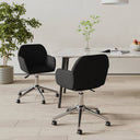 vidaXL Swivel Dining Chairs 2 pcs Fabric Light Grey