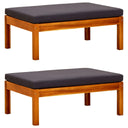 vidaXL Ottomans 2 pcs solid acacia wood