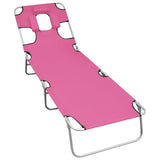 vidaXL Foldable Sun Lounger with Pillow Steel Turquoise