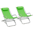 vidaXL Klapstoelen 2 st acier vert