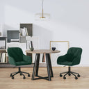 vidaXL Eetkamerstoelen draaibaar 2 st fluweel blauw