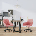 vidaXL Eetkamerstoelen draaibaar 2 st fluweel blauw
