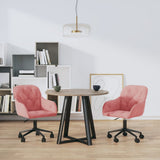 vidaXL Eetkamerstoelen draaibaar 2 st fluweel blauw