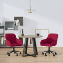 vidaXL Eetkamerstoelen draaibaar 2 st fluweel blauw