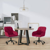 vidaXL Eetkamerstoelen draaibaar 2 st fluweel blauw