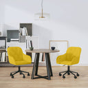 vidaXL Eetkamerstoelen draaibaar 2 st fluweel blauw