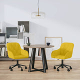 vidaXL Eetkamerstoelen draaibaar 2 st fluweel blauw