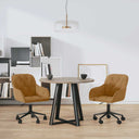 vidaXL Eetkamerstoelen draaibaar 2 st fluweel blauw