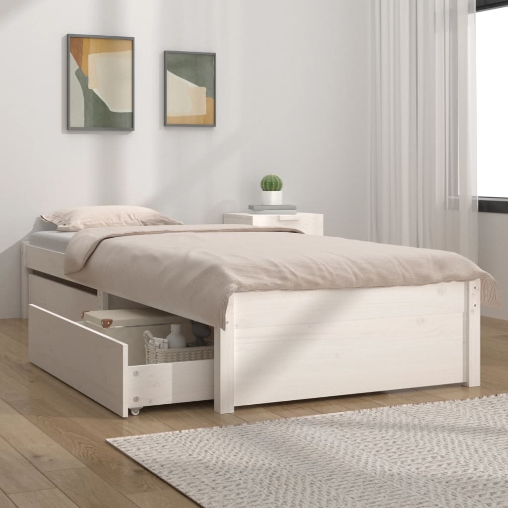 vidaXL Bedframe met lades 75x190 cm