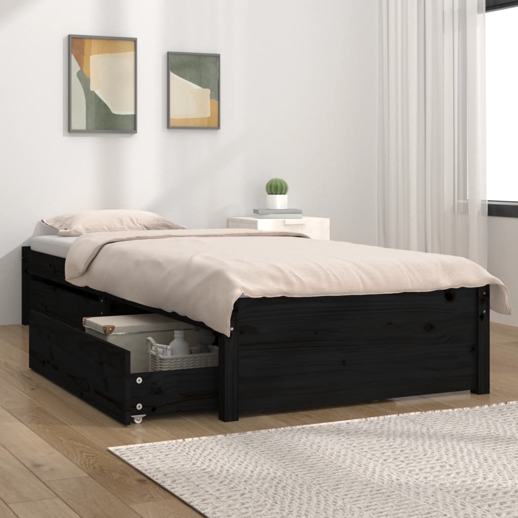 vidaXL Bedframe met lades 75x190 cm