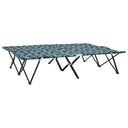 vidaXL Lit 2 personnes tapis d'encre acier vert