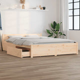 vidaXL Bedframe met lades wit 135x190 cm