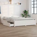 vidaXL Bedframe met lades wit 135x190 cm