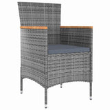 vidaXL 11-Piece Garden Dining Set with Cushions Black