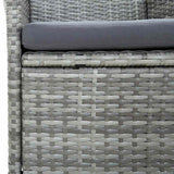 vidaXL 7-Piece Garden Dining Set with Cushions Grey