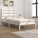 vidaXL Bedframe massief grenenhout zwart 75x190 cm