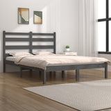 vidaXL Bedframe massief grenenhout zwart 75x190 cm