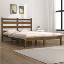 vidaXL Bedframe massief grenenhout zwart 75x190 cm