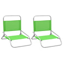 vidaXL Beach Chairs 2 pcs Foldable Fabric Red