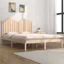 vidaXL Bedframe massief grenenhout zwart 75x190 cm