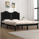 vidaXL Bedframe massief grenenhout zwart 75x190 cm
