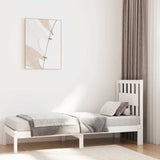 vidaXL Bedframe massief grenenhout zwart 75x190 cm