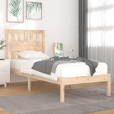 vidaXL Bedframe massief grenenhout zwart 75x190 cm
