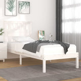 vidaXL Bedframe massief grenenhout zwart 75x190 cm